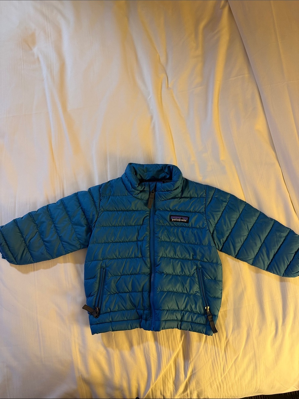 Patagonia Kids Teal Blue Puffy Jacket